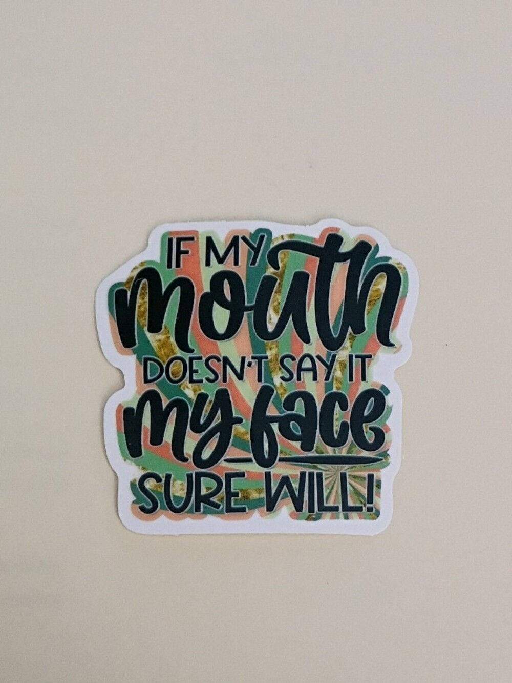 10/$10 Stickers Decals - If My Mouth Doesn't Say It My Face Sure Will!